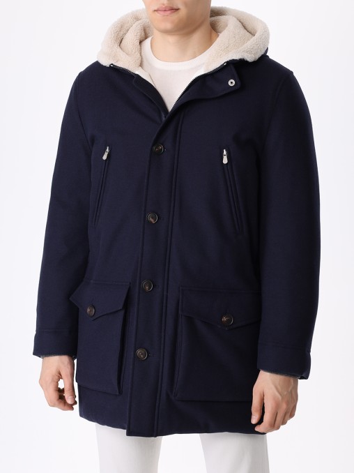 Пуховик с капюшоном BRUNELLO CUCINELLI