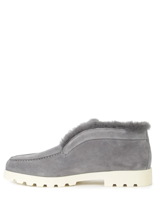 Лоферы замшевые на меху SANTONI