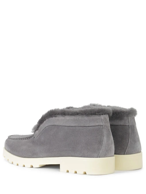 Лоферы замшевые на меху SANTONI