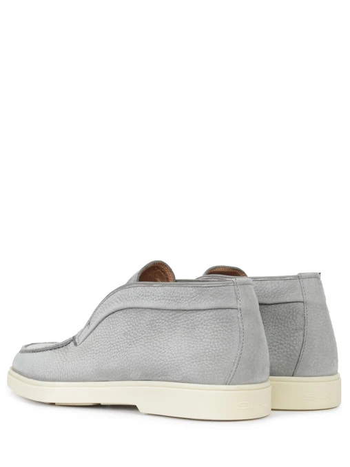 Лоферы из нубука SANTONI