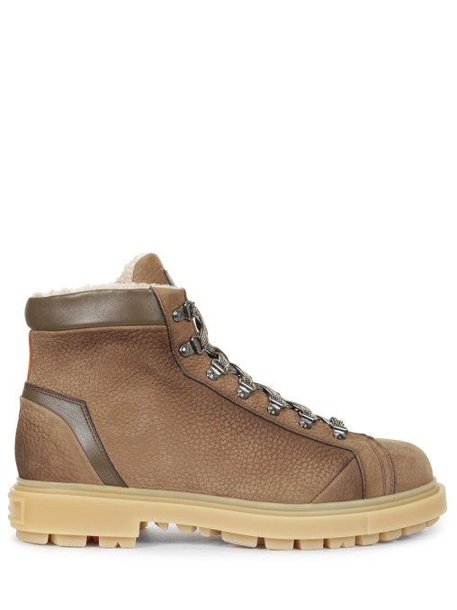 Ботинки из нубука на меху SANTONI