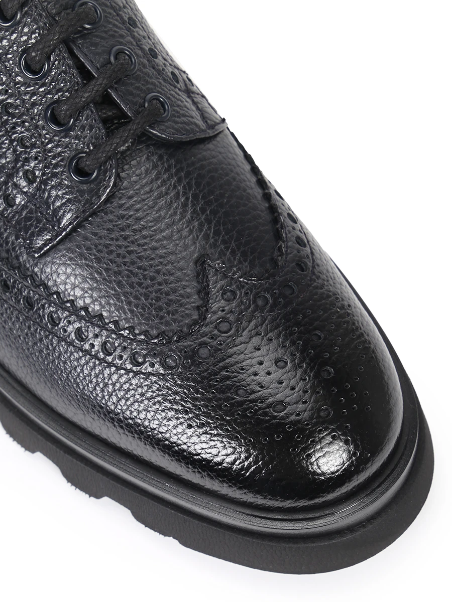 Дерби кожаные на меху