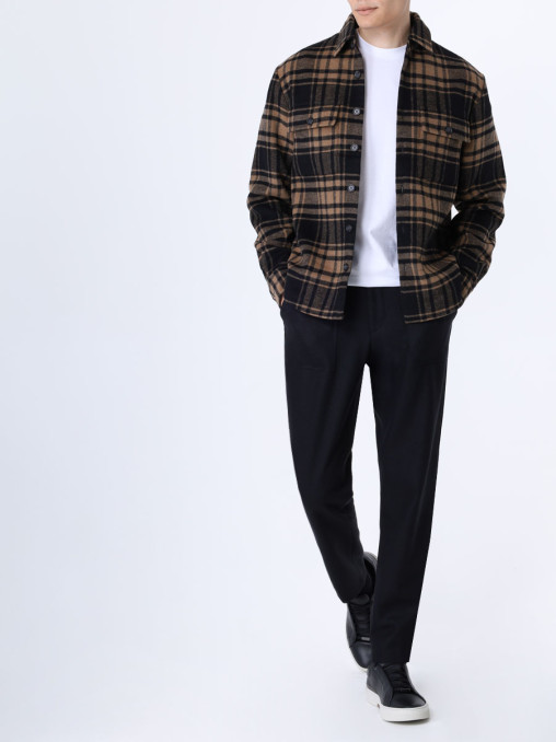 Брюки Relaxed Fit шерстяные BOSS