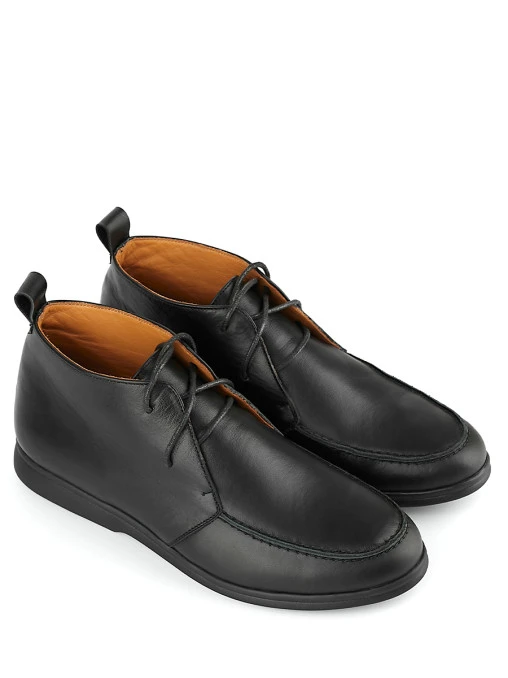 Ботинки Modena Black кожаные PONZA