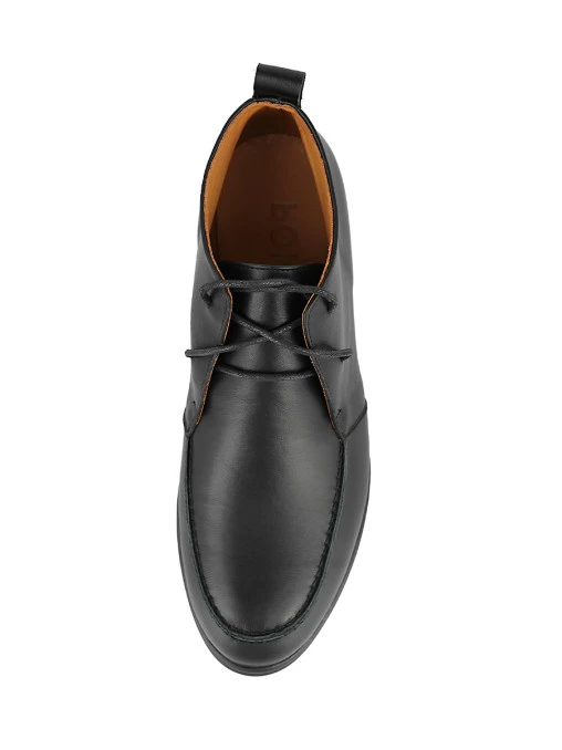 Ботинки Modena Black кожаные PONZA