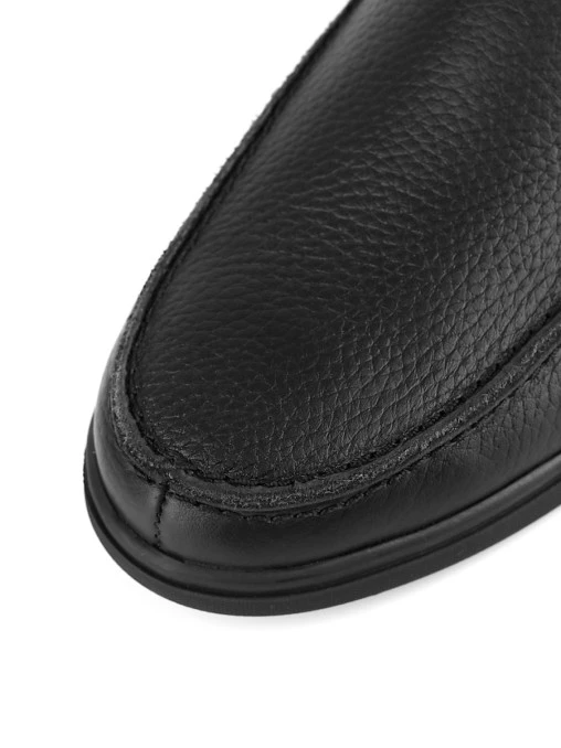 Лоферы Possitano black high кожаные PONZA