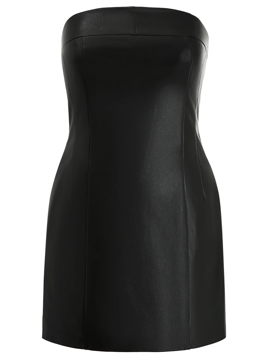 Платье кожаное