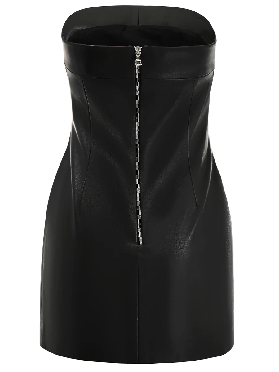 Платье кожаное