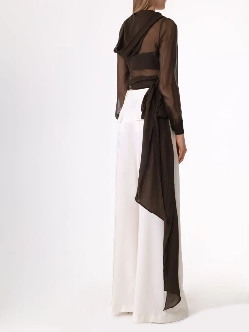 Блуза шелковая SAINT LAURENT