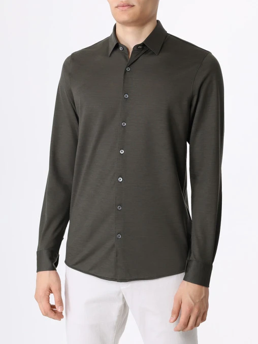 Рубашка Slim Fit шерстяная GRAN SASSO