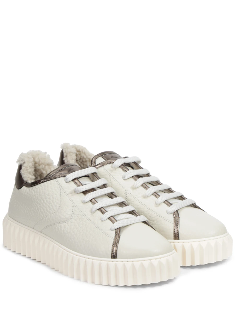 Кеды кожаные на меху