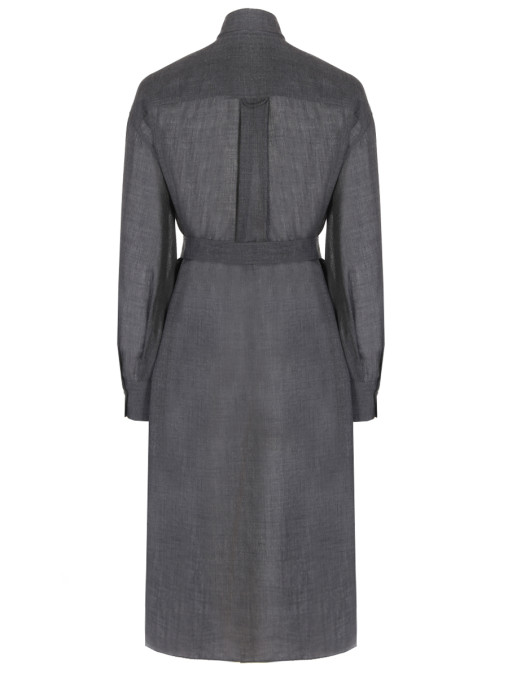 Платье-рубашка шерстяное BRUNELLO CUCINELLI