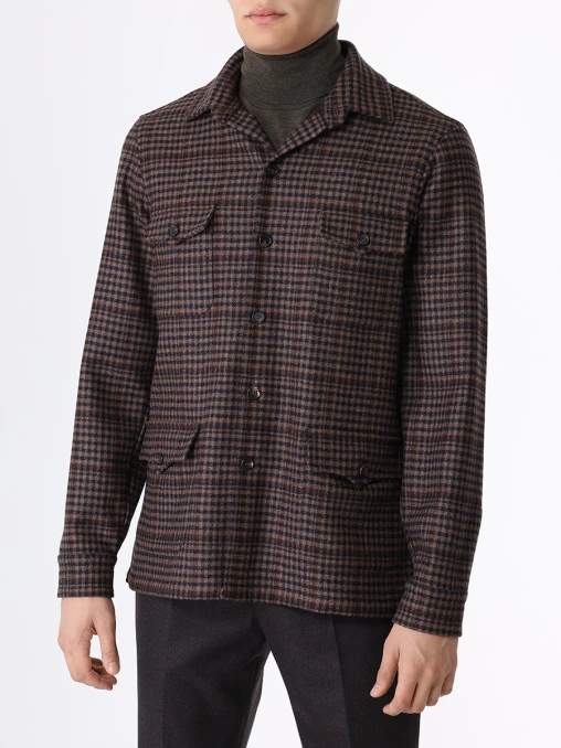 Рубашка Regular Fit шерстяная CESARE ATTOLINI