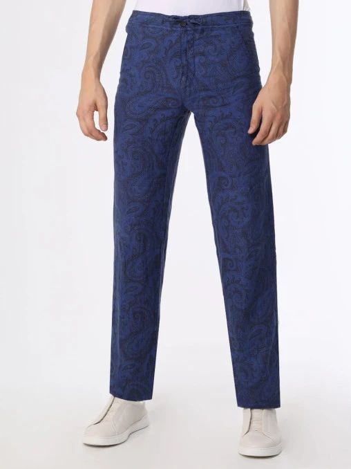 Брюки льняные ETRO