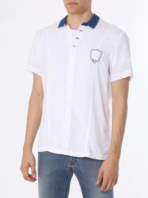 Рубашка Slim Fit однотонная CORTIGIANI