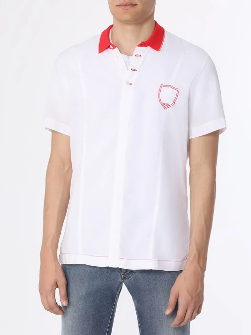 Рубашка Slim Fit однотонная CORTIGIANI