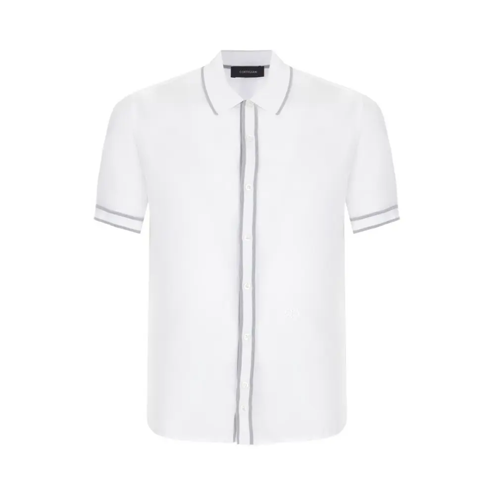 Рубашка Slim Fit однотонная