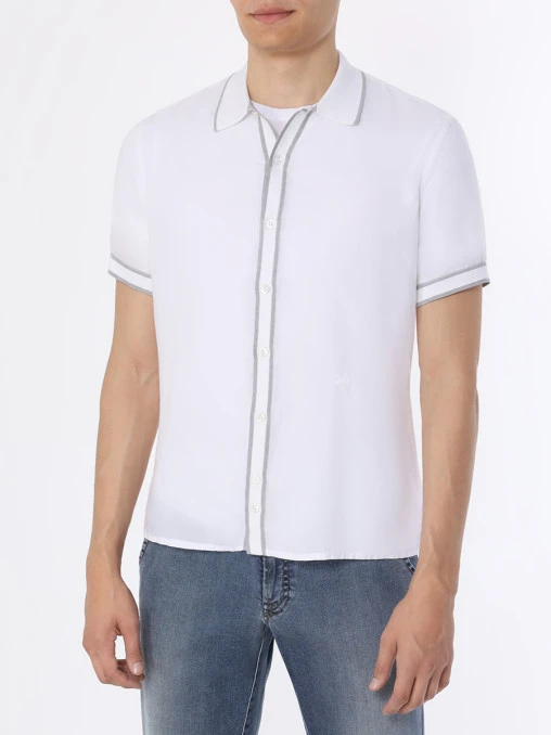 Рубашка Slim Fit однотонная CORTIGIANI
