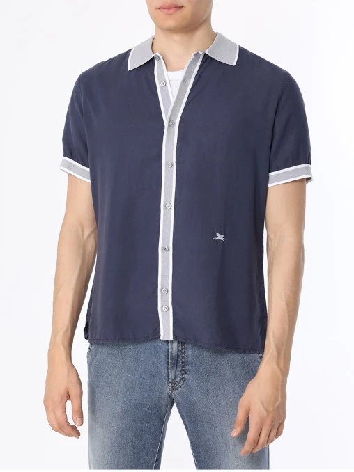 Рубашка Slim Fit однотонная CORTIGIANI