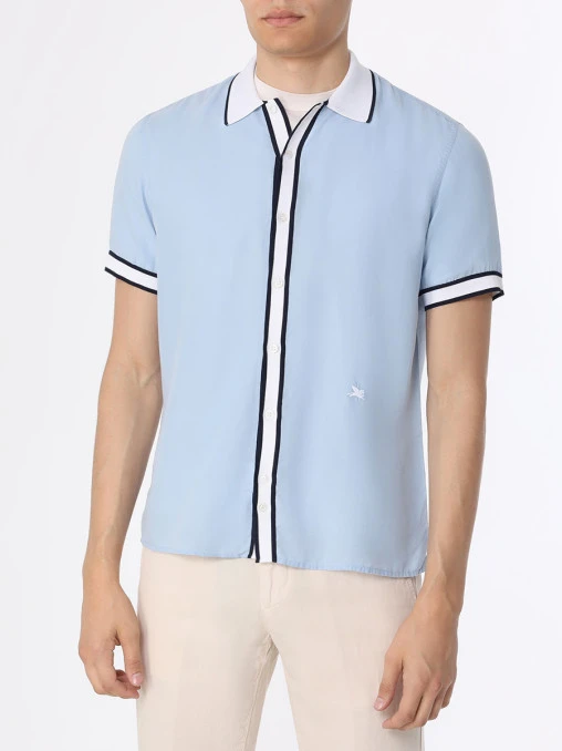 Рубашка Slim Fit однотонная CORTIGIANI