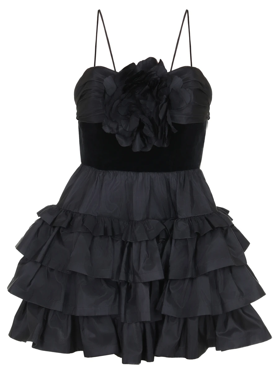 Платье из бархата и тафты