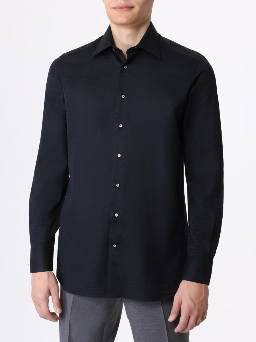 Рубашка Slim Fit хлопковая ZILLI