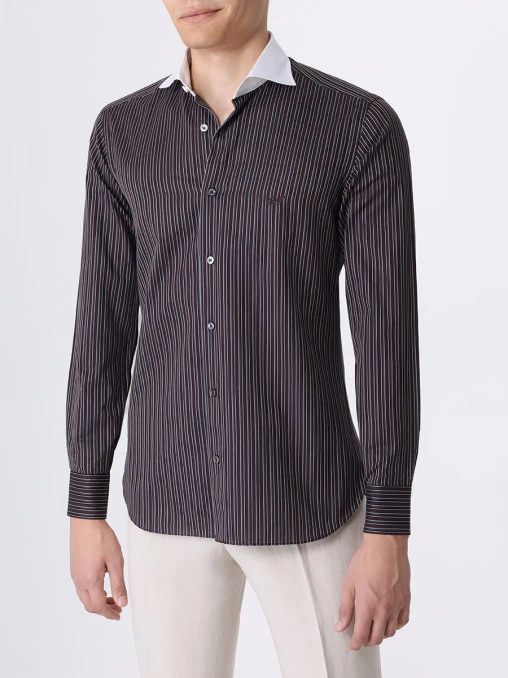 Рубашка Slim Fit хлопковая BRIONI