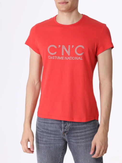 Футболка хлопковая с принтом CNC COSTUME NATIONAL