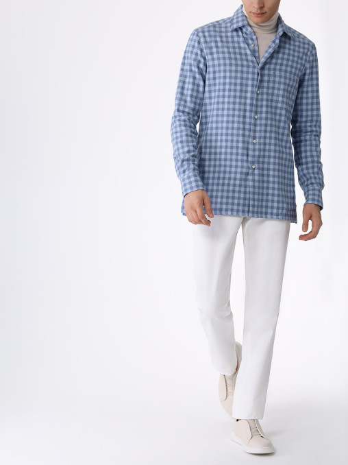 Рубашка Slim Fit хлопковая KITON