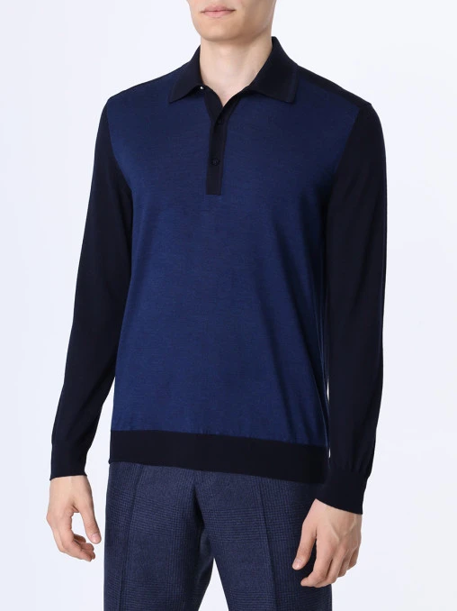 Поло шерстяное BERTOLO LUXURY MENSWEAR