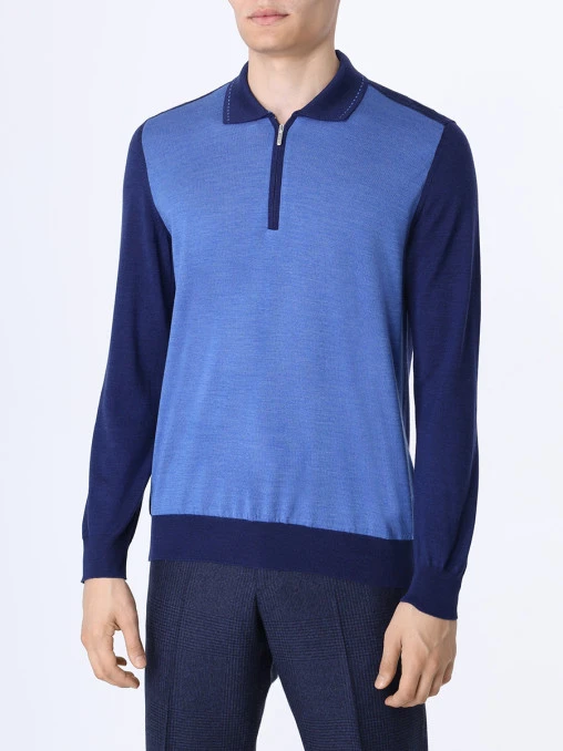 Поло шерстяное BERTOLO LUXURY MENSWEAR
