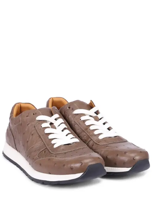 Кроссовки из кожи страуса BARDINI