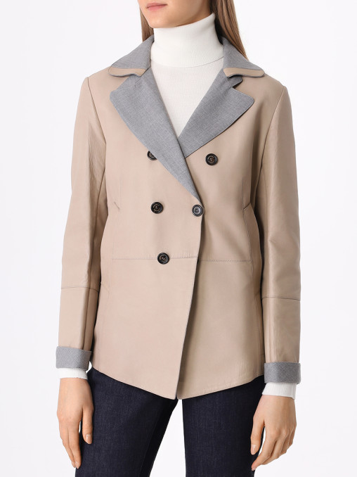 Куртка кожаная BRUNELLO CUCINELLI
