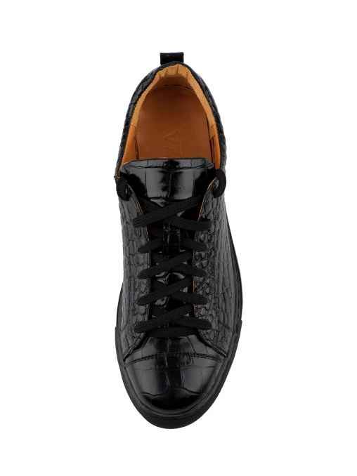 Кеды Cagliari croco black кожаные PONZA