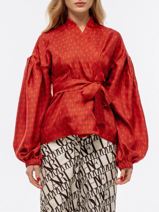 Блуза-кимоно шелковая POLINA MIRCHEVA
