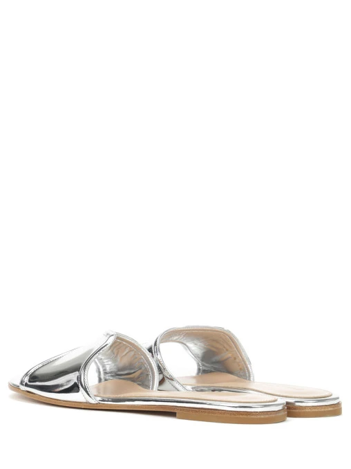 Шлепанцы кожаные GIANVITO ROSSI