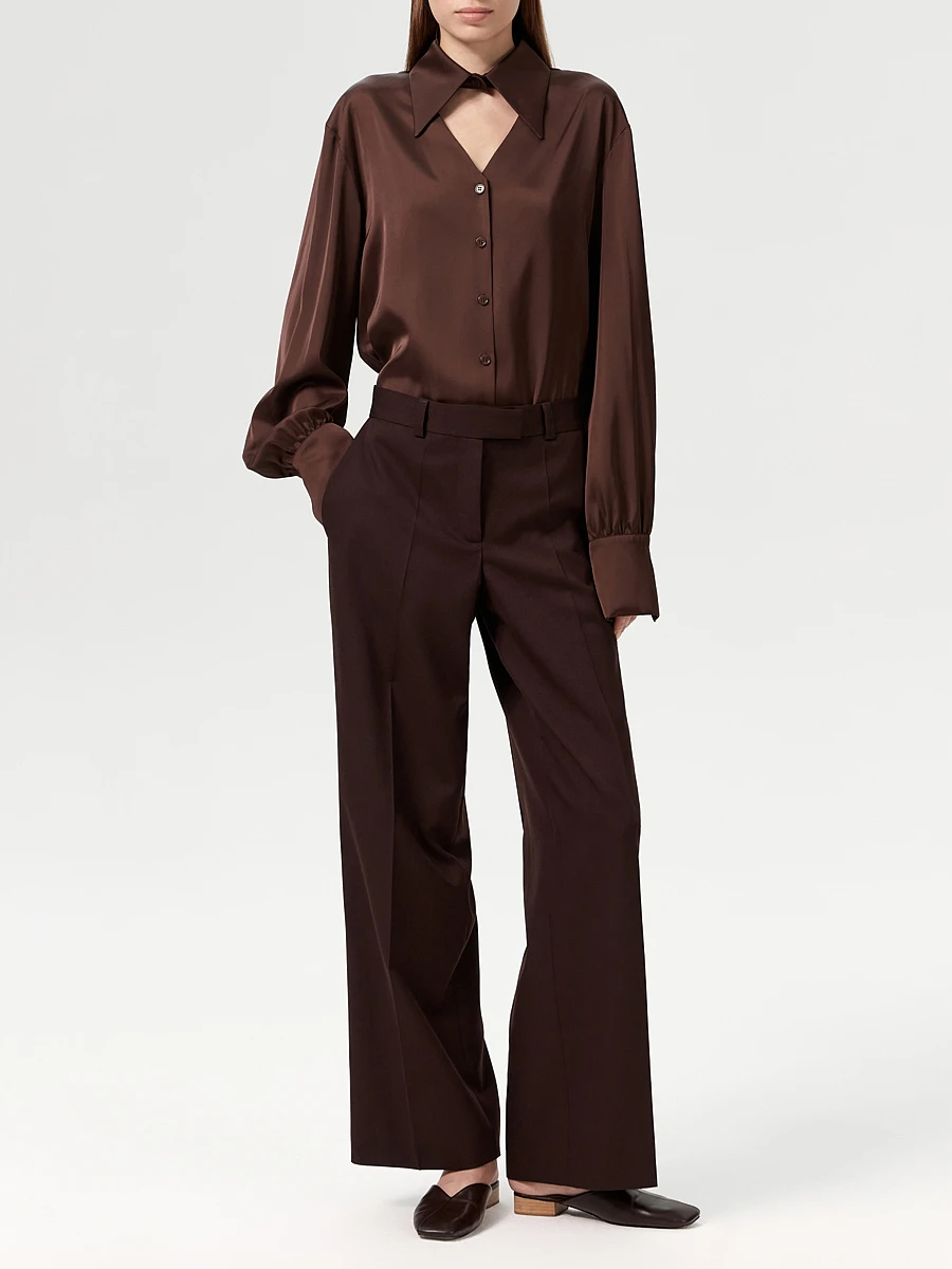 Блуза однотонная