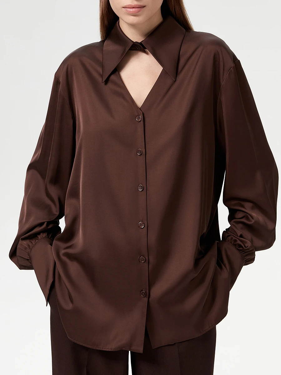 Блуза однотонная