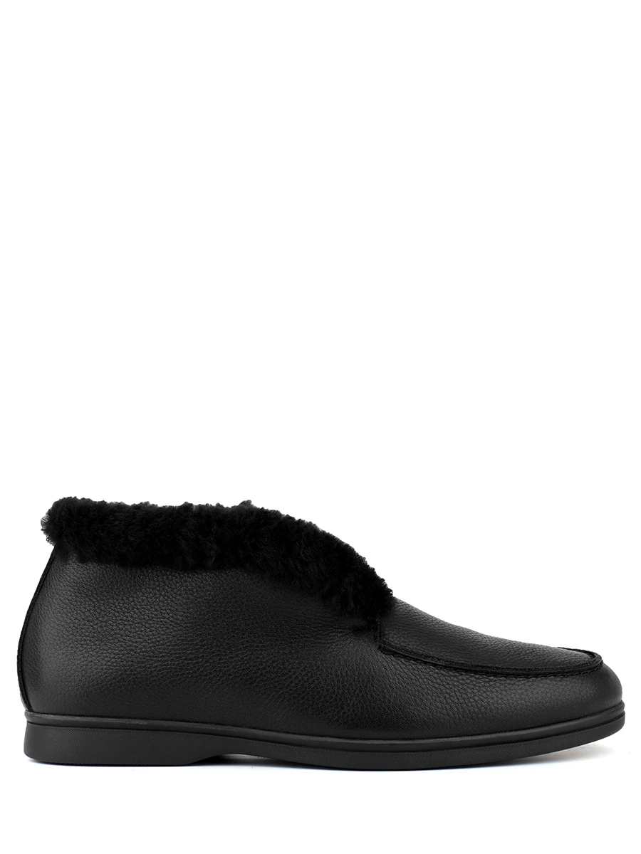 Ботинки Varese black кожаные на меху