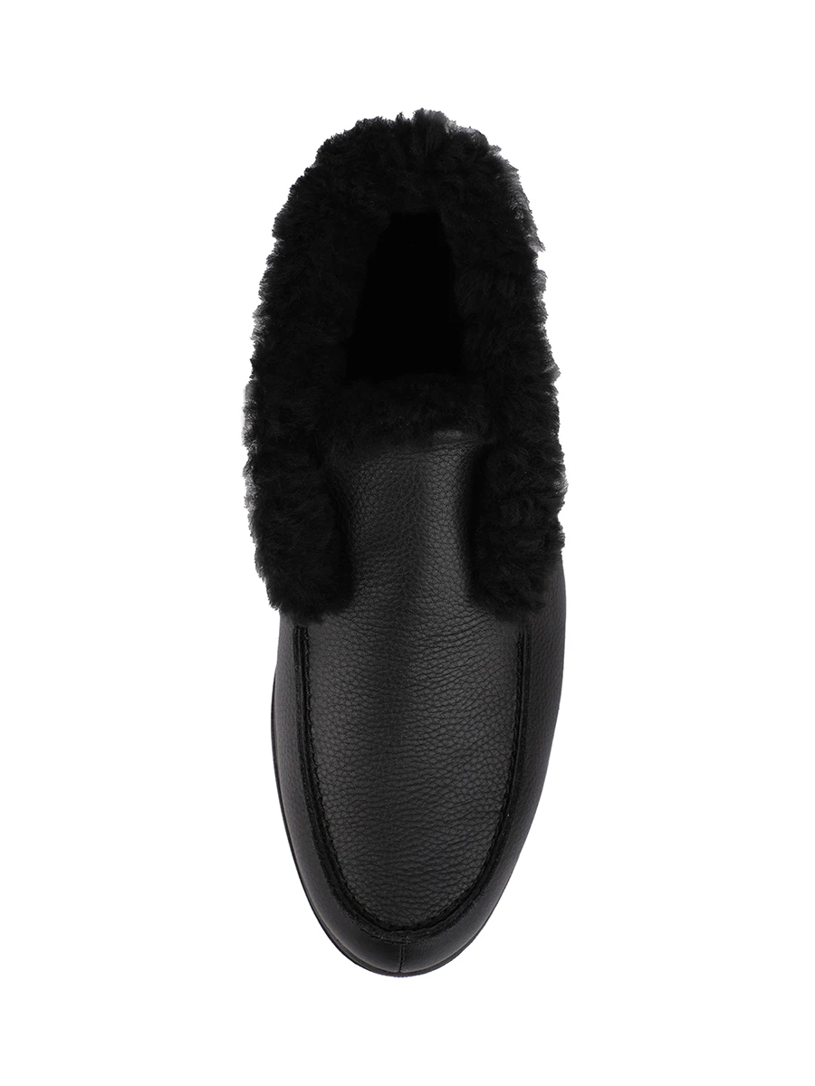 Ботинки Varese black кожаные на меху