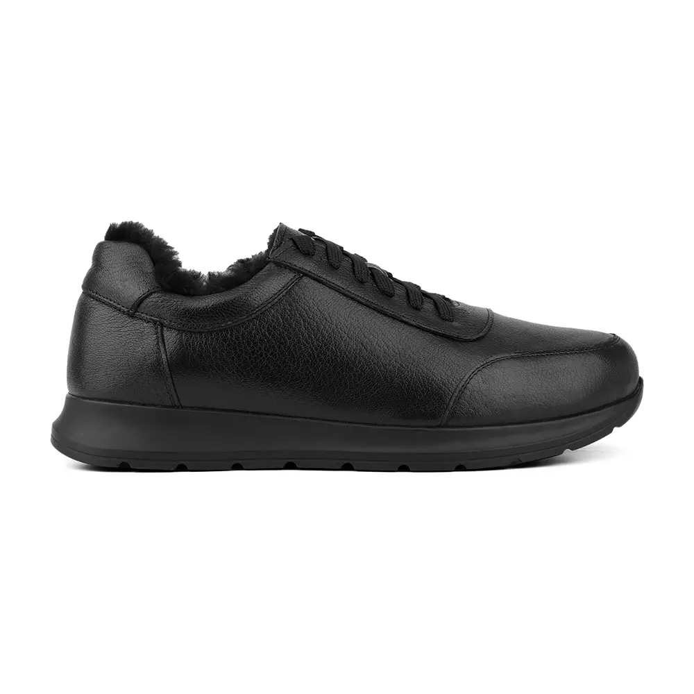 Кроссовки Udine chevro black кожаные на меху