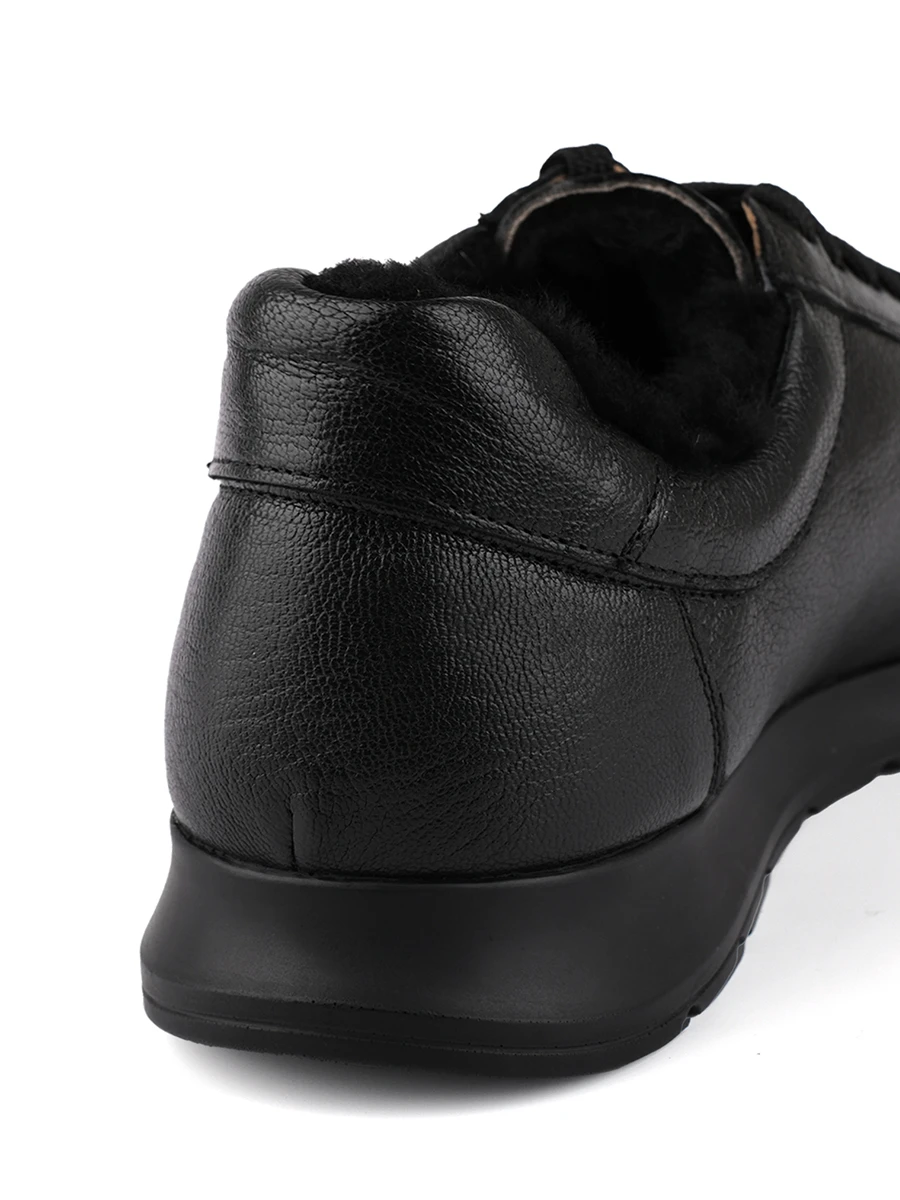 Кроссовки Udine chevro black кожаные на меху