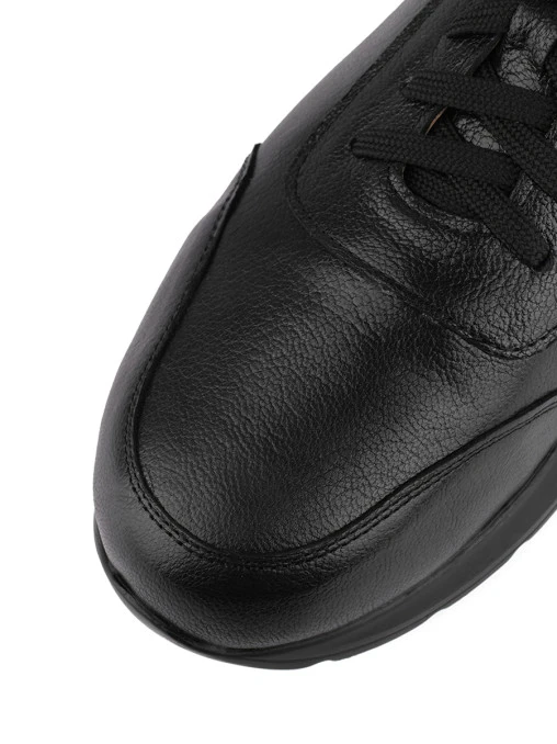 Кроссовки Udine chevro black кожаные на меху PONZA