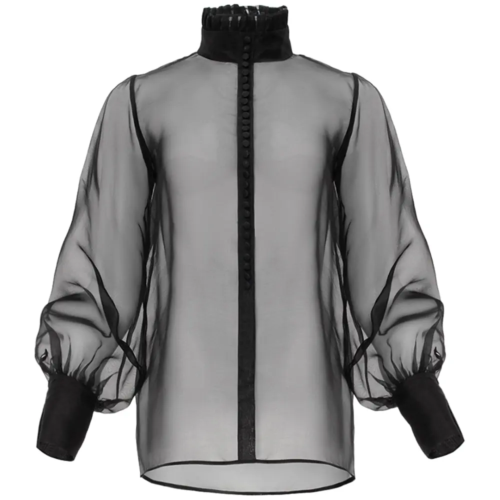 Блуза Orchidee Blouse Noir шелковая