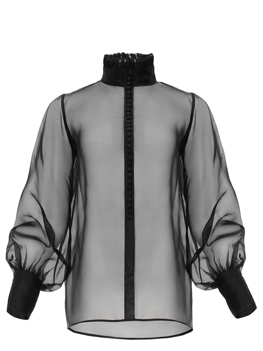 Блуза Orchidee Blouse Noir шелковая