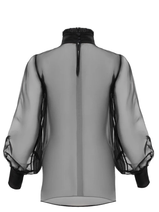 Блуза Orchidee Blouse Noir шелковая YVON