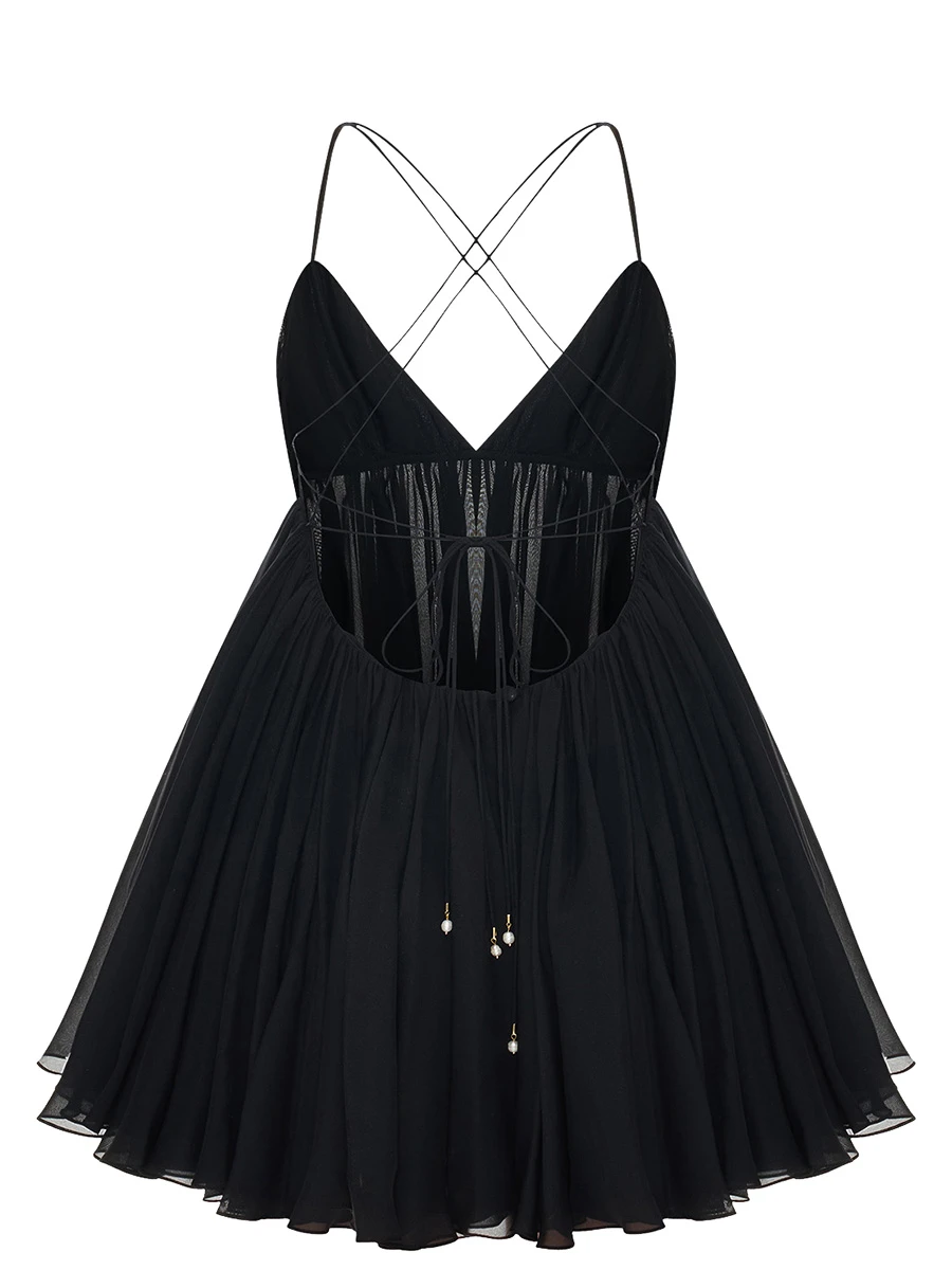 Платье L etoile Du Sud Noir шелковое