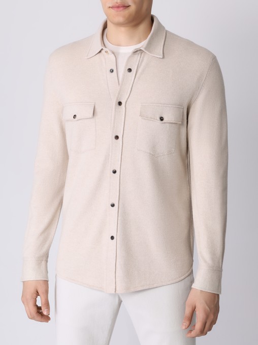 Рубашка Slim Fit шерстяная BRUNELLO CUCINELLI