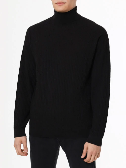 Водолазка из хлопка и кашемира GIORGIO ARMANI