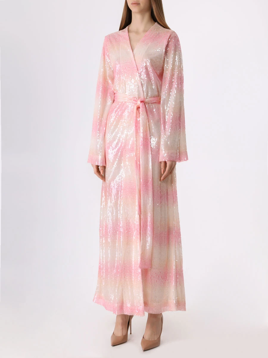 Платье-кимоно с пайетками